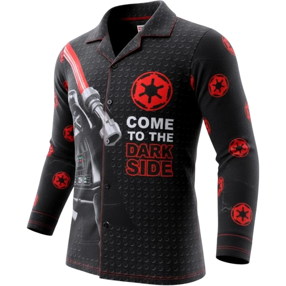LEGO Star Wars Darth Vader Pajama Top Size 10/12 Black Red Dark Side Fleece L/S
